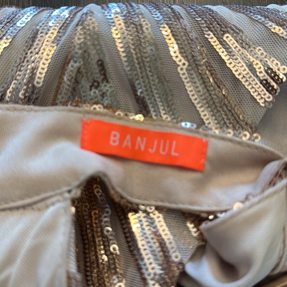 🟣 ROSE GOLD SEQUIN LINED SLEEVELESS MINI DRESS SIZE LARGE - Picture 6 of 6